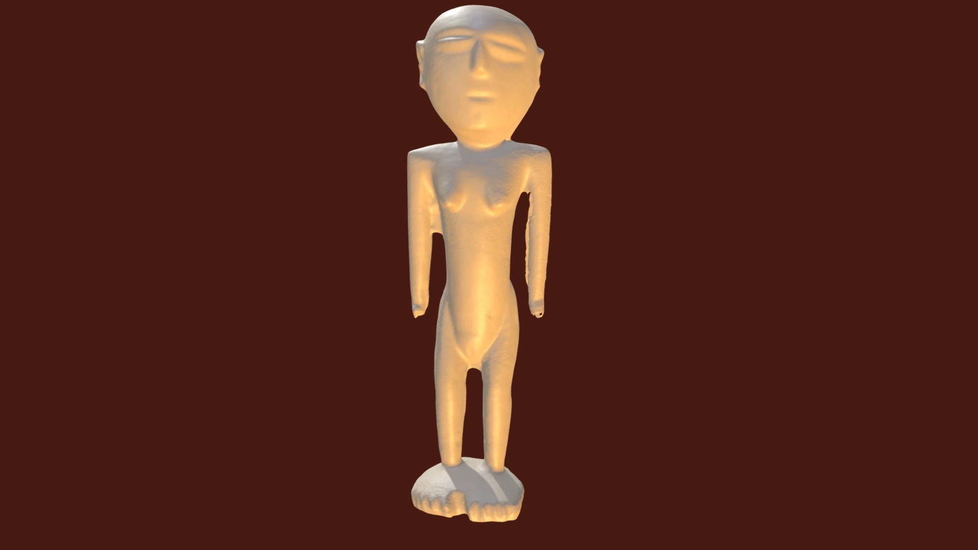 Woman ancestor Figure from Tonga - Branly Museum - 3D model by ...