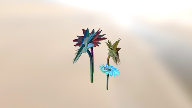 Crystal Flower 3D Model
