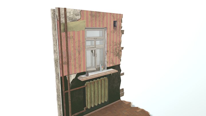 diorama THE DESTROYED HOUSE 3D Model