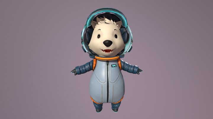 Astronaut Doggie 3D Model