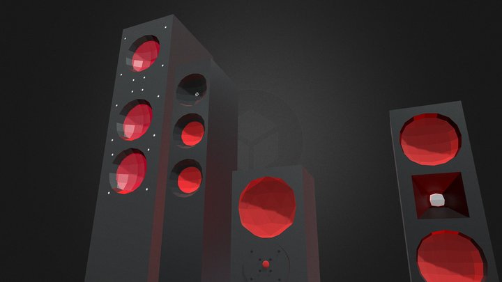 Speakers Low Poly tsm – Free 3D Model STL