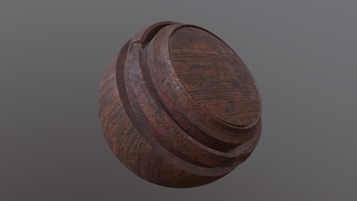 Dark Wood Smart material 3D Model