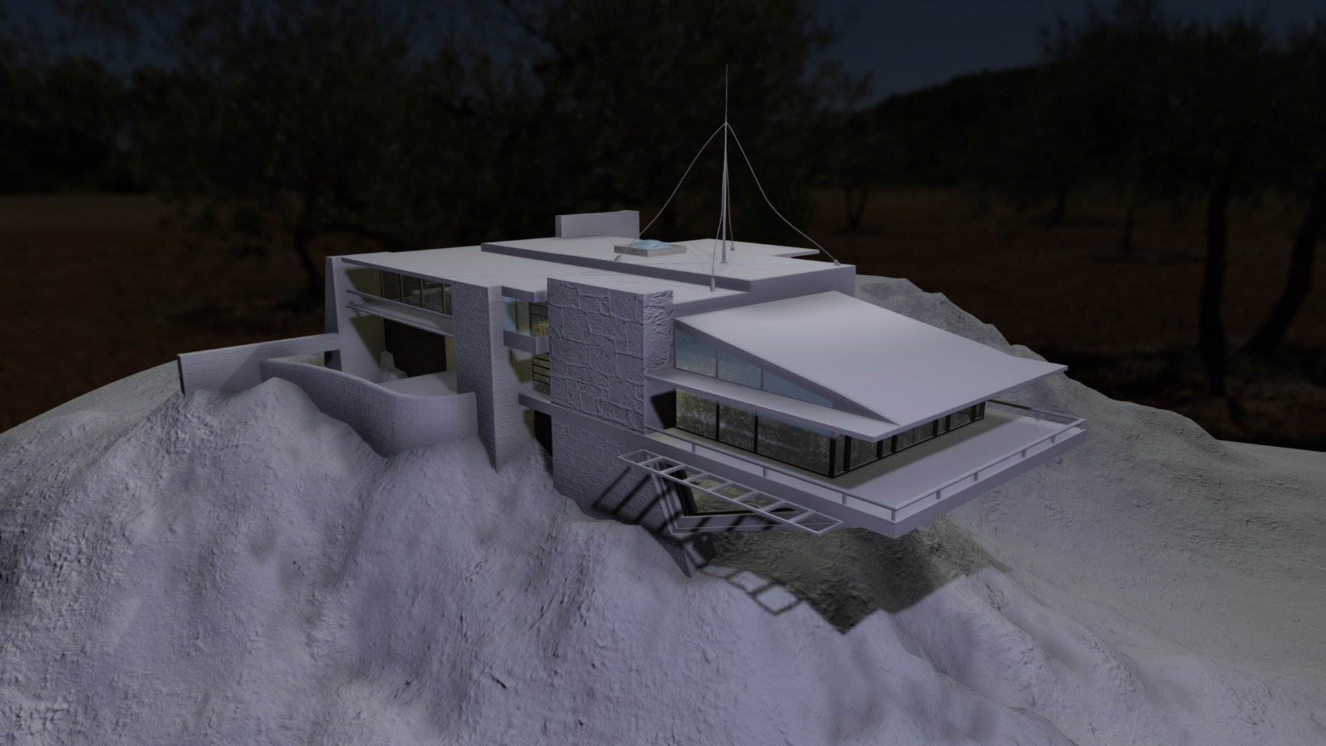 North By Northwest Vandamm Mansion Buy Royalty Free 3D Model By Ralph s Workshop