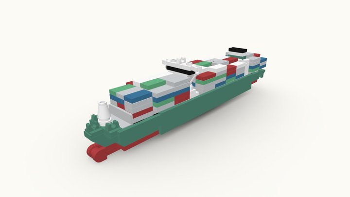 LEGO "Ever Given" Ship MOC [#0119] – Free 3D Model STL