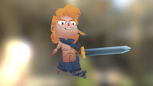 RP Gcharacters - Barbarian 3D Model