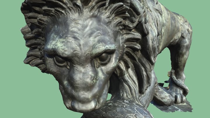 lion statue 3D Model