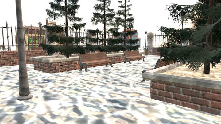 Little Town 3D Model