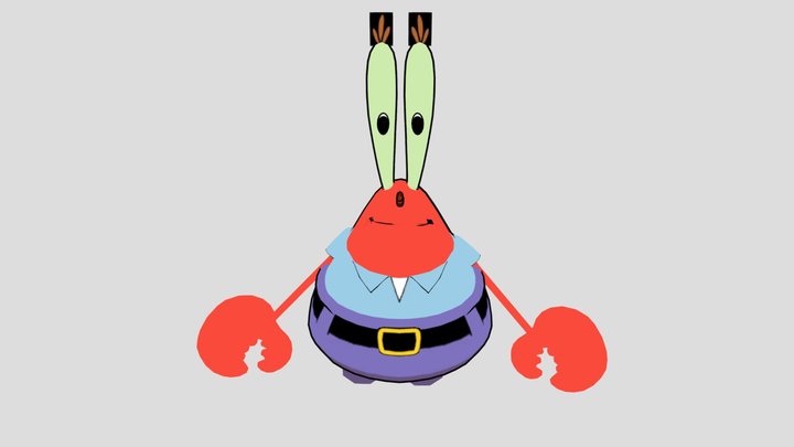 Tscp Mr Krabs with moving limbs 3D Model