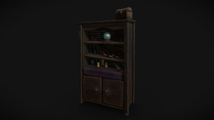 The Haunted House - Bookcase 3D Model