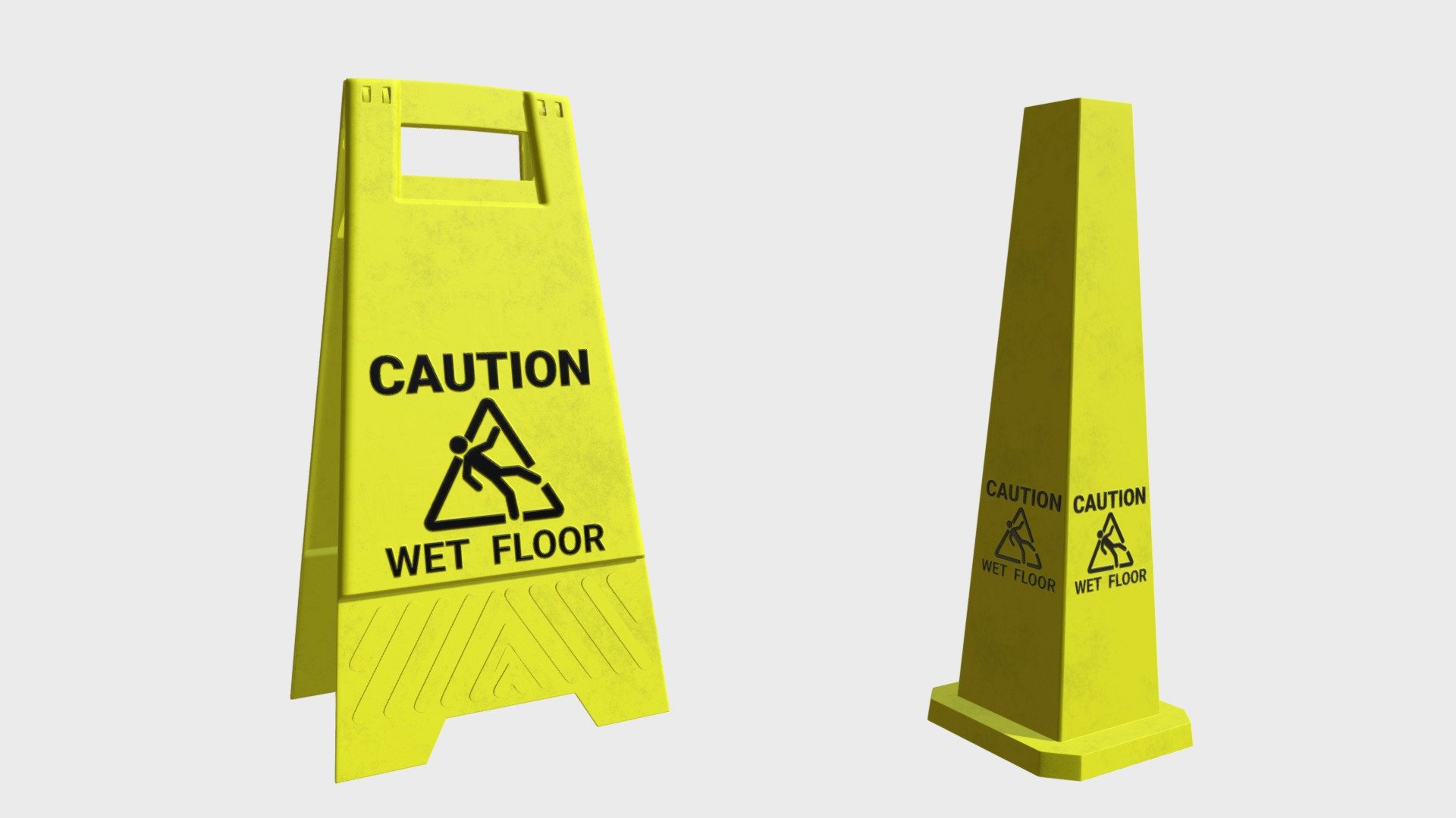 Wet floor warning signs