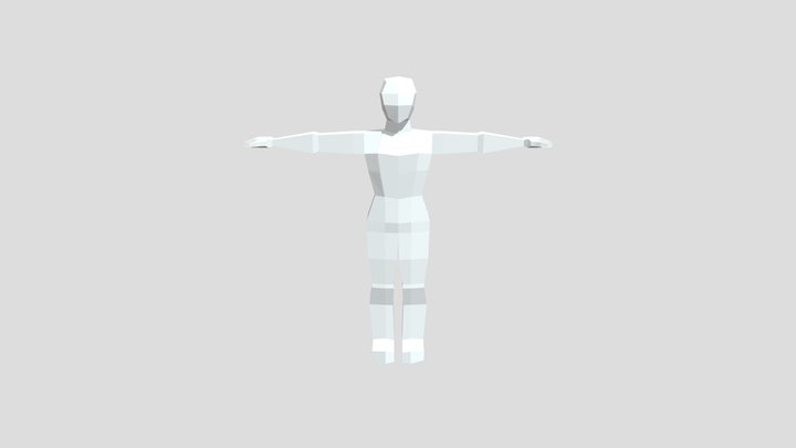 Low Poly Basic Character Base Model 3D Model