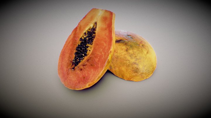 Papaya / Paw Paw (sliced) Photo Scan 3D Model