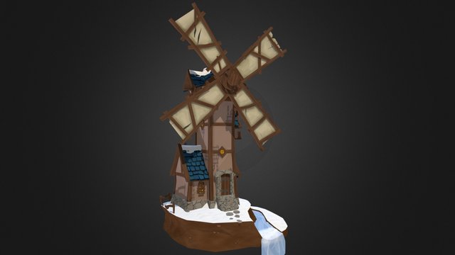 The Precarious Windmill 3D Model