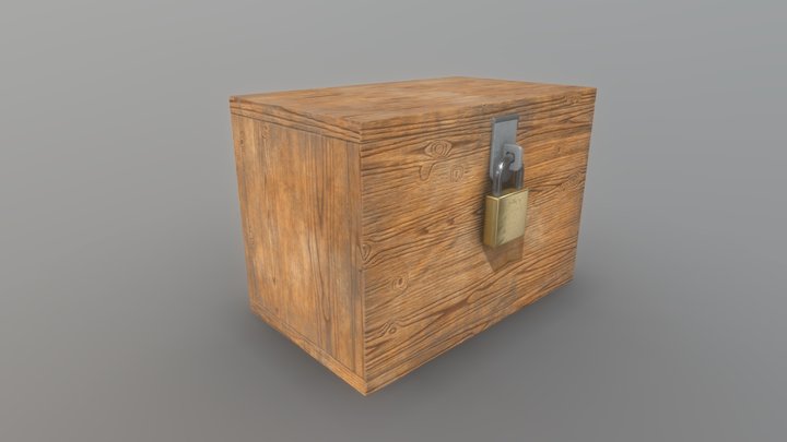 Wooden Box 3D Model