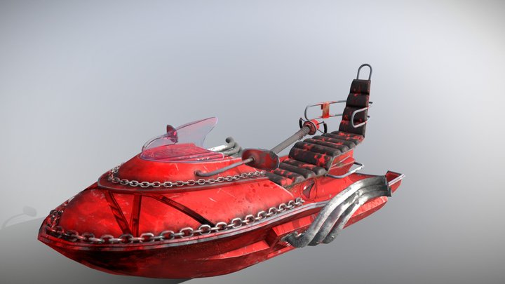 Crimson Boat 3D Model