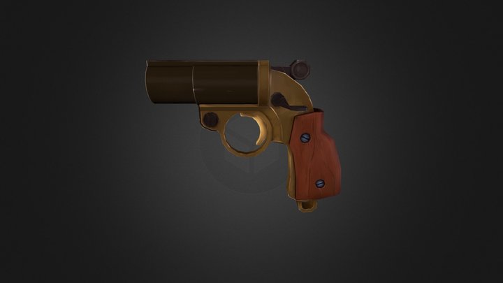 Cartoon Flare Gun - 2014 3D Model
