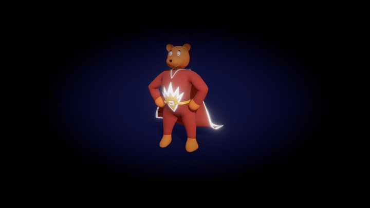 Super Ted (version without fur) 3D Model