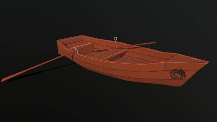 Low poly boat 3D Model