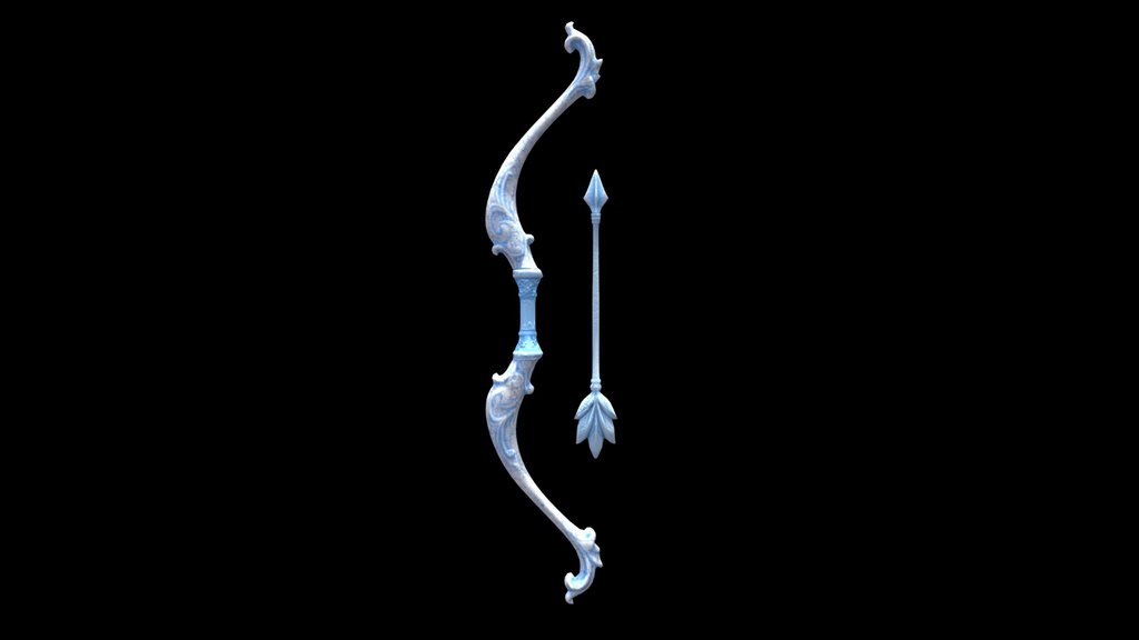 Blue Marble Bow and Arrow
