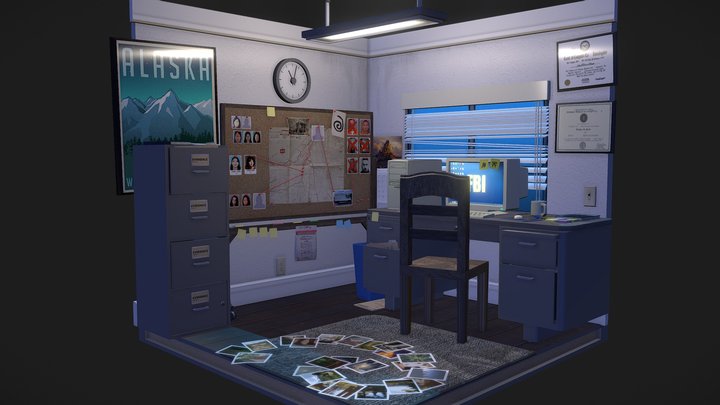 Detective's Office - True Detective Fan Art 3D Model