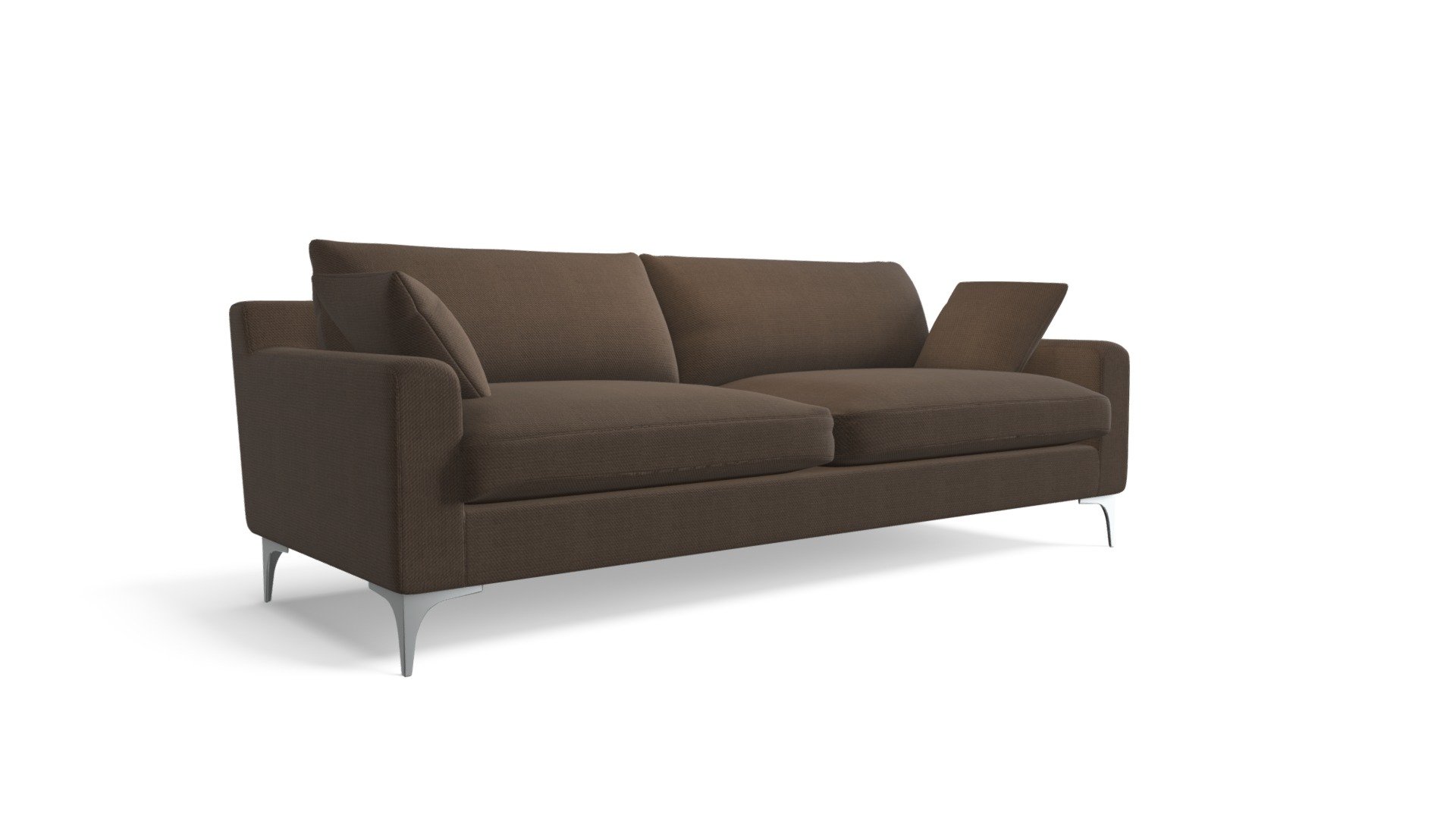 Mendini 3 Seater Sofa, Chocolate Brown