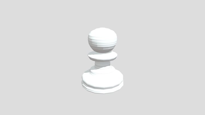 Chess Pawn (White) 3D Model
