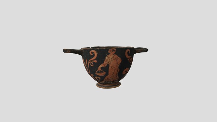 Skyphos a figure rosse, IV sec. a.C., MANAM 3D Model