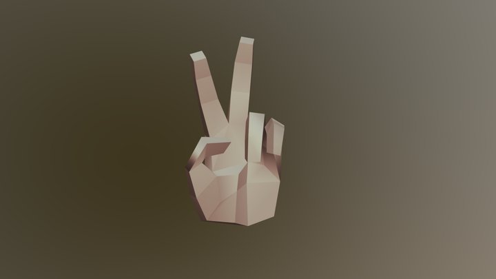 Mão low poly 3D Model