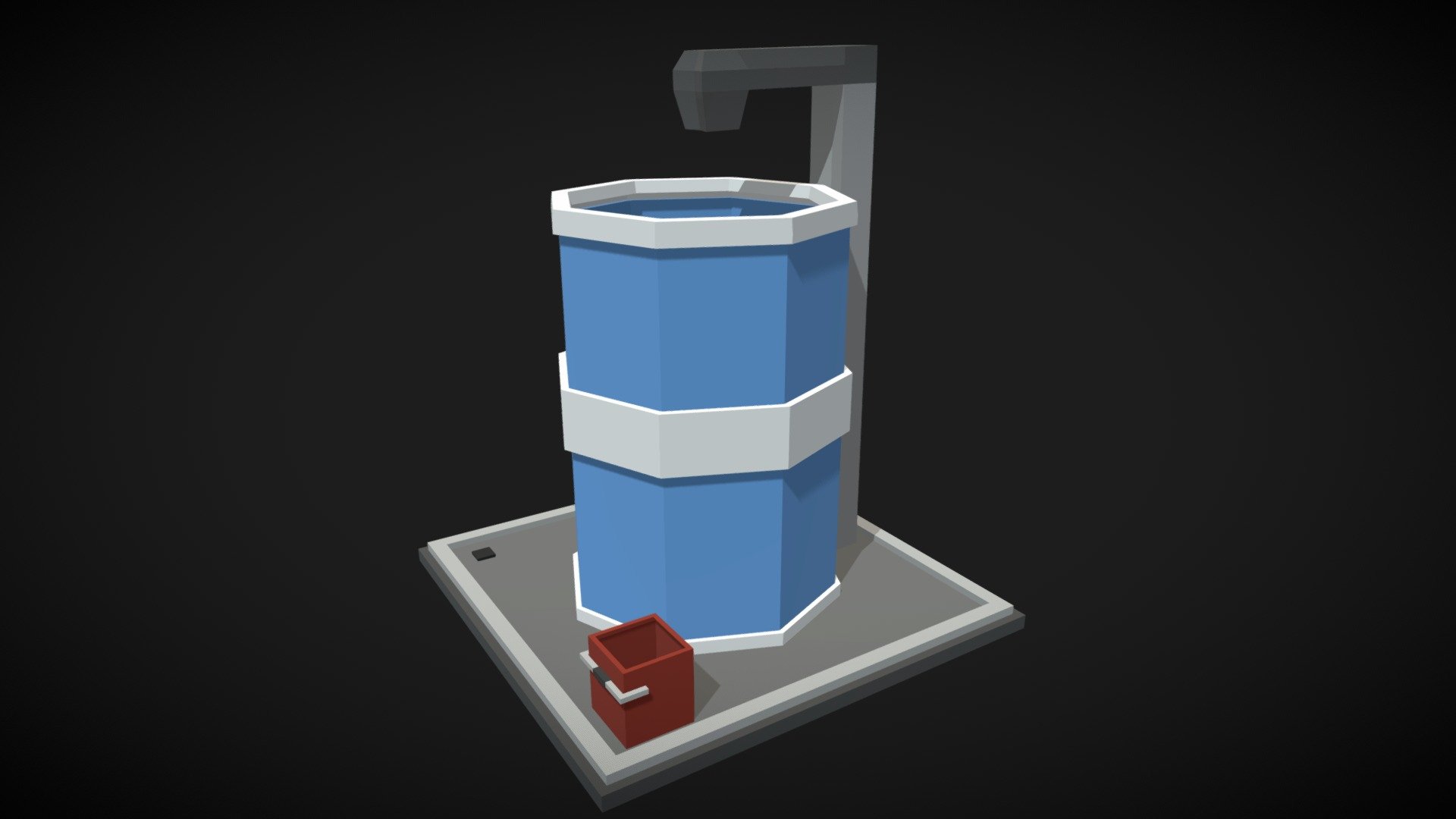 Low Poly Barrel Station - Download Free 3D model by DIVE [a5d9a25 ...