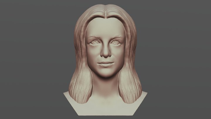 Britney Spears bust for 3D printing 3D Model