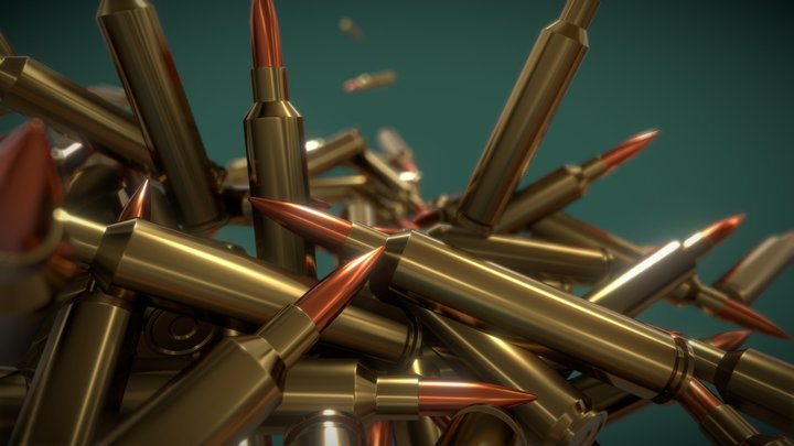 Falling Bullets 3D Model
