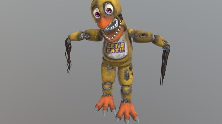 Withered Chica Port Dany Fox FNaF 2 - Download Free 3D model by