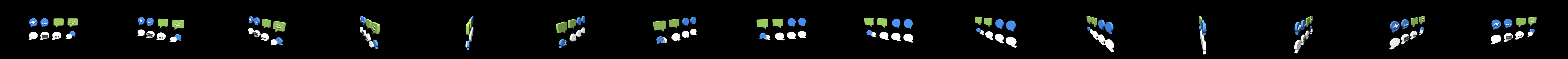 3D icons messanger 3D Model