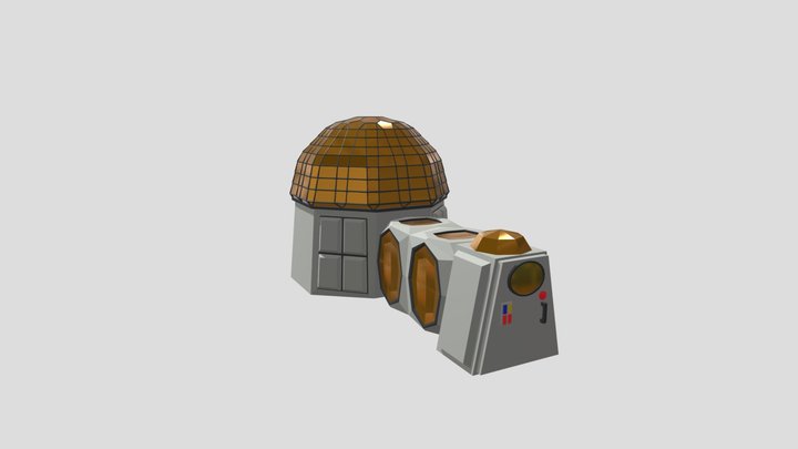Daily Model 11-9: Moon base 3D Model