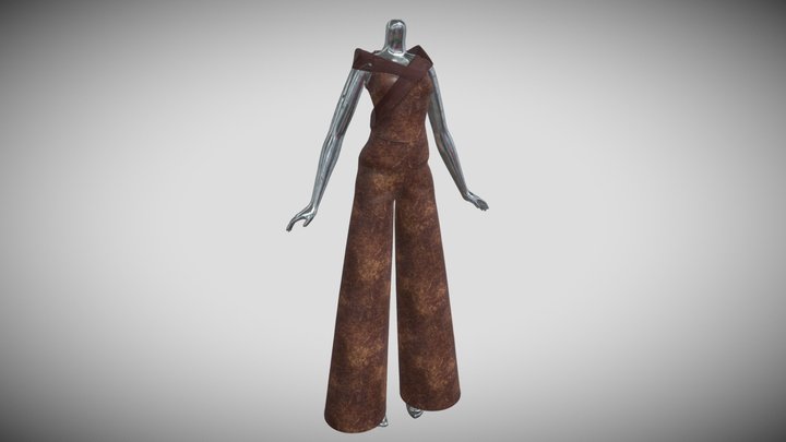 fashion doll with aged leather jumper 3D Model