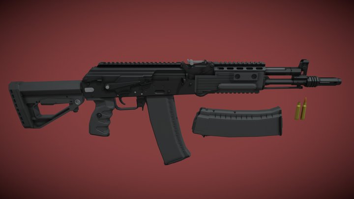 low-poly AK-202 – Free 3D Model STL