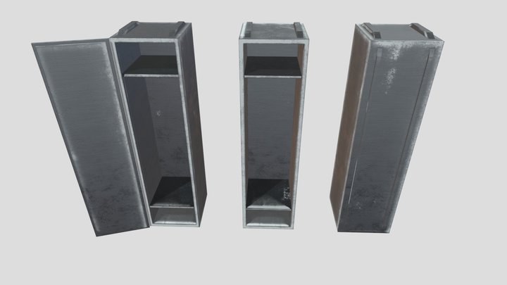 Steel Locker 3D Model