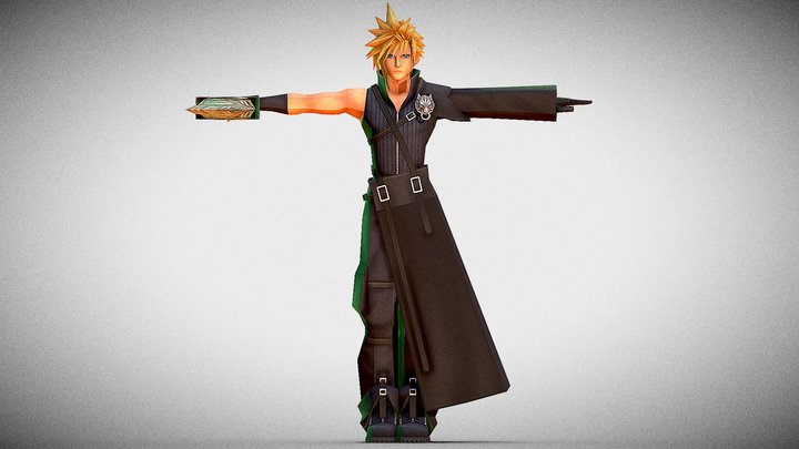 Cloud (Kingdom Hearts 2) – Modello 3D gratuito STL
