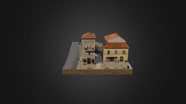 San Marino City Scene 3D Model