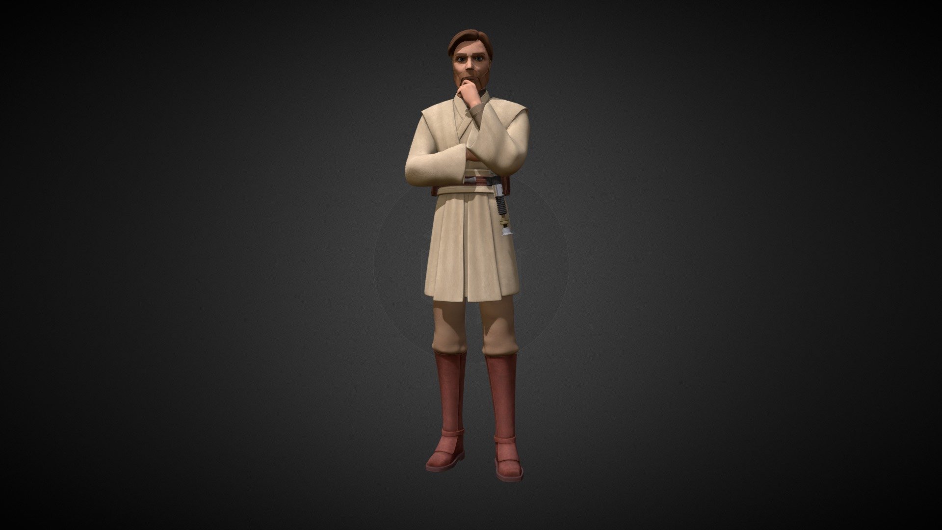 Star Wars Obi Wan Kenobi 3D Model ( Clone Wars ) - 3D model by MA3RCHEN ...