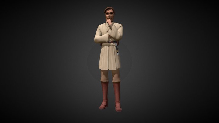 Obi Wan Kenobi 3D Model ( Star Wars Clone Wars ) 3D Model
