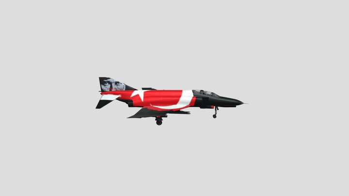F-4E Phantom II Turkish Air Force 50th 3D Model