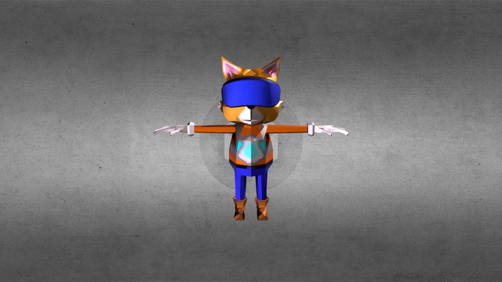 Sci Fi  Red Panda 3D Model