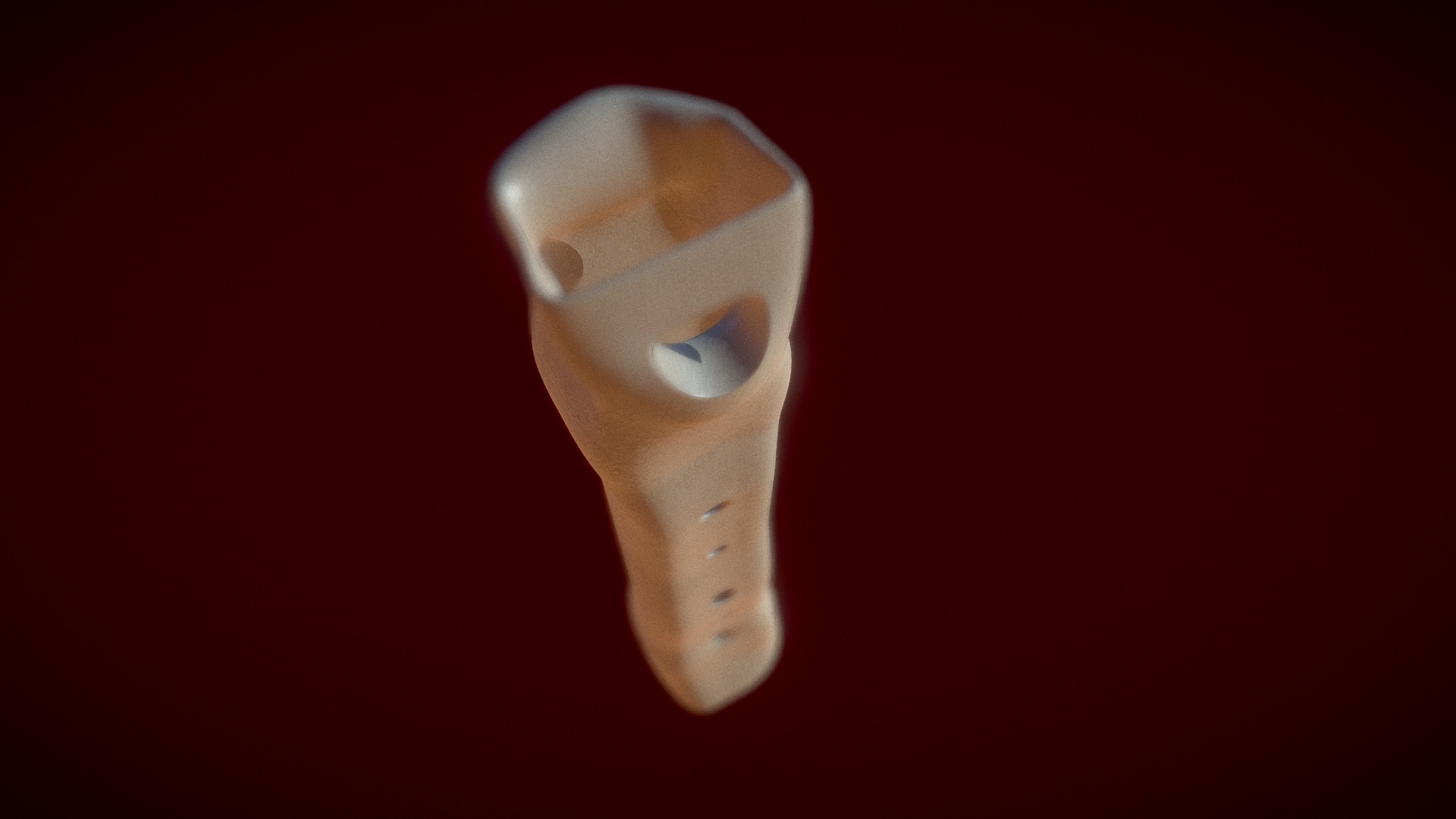 3D model Neanderthal Bone flute - This is a 3D model of the Neanderthal Bone flute. The 3D model is about a white light bulb.