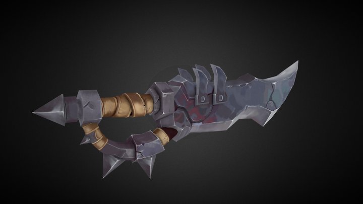 Hand-painted weapons 3D Model