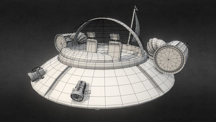 Rick and Morty -Space Cruiser 3D Model