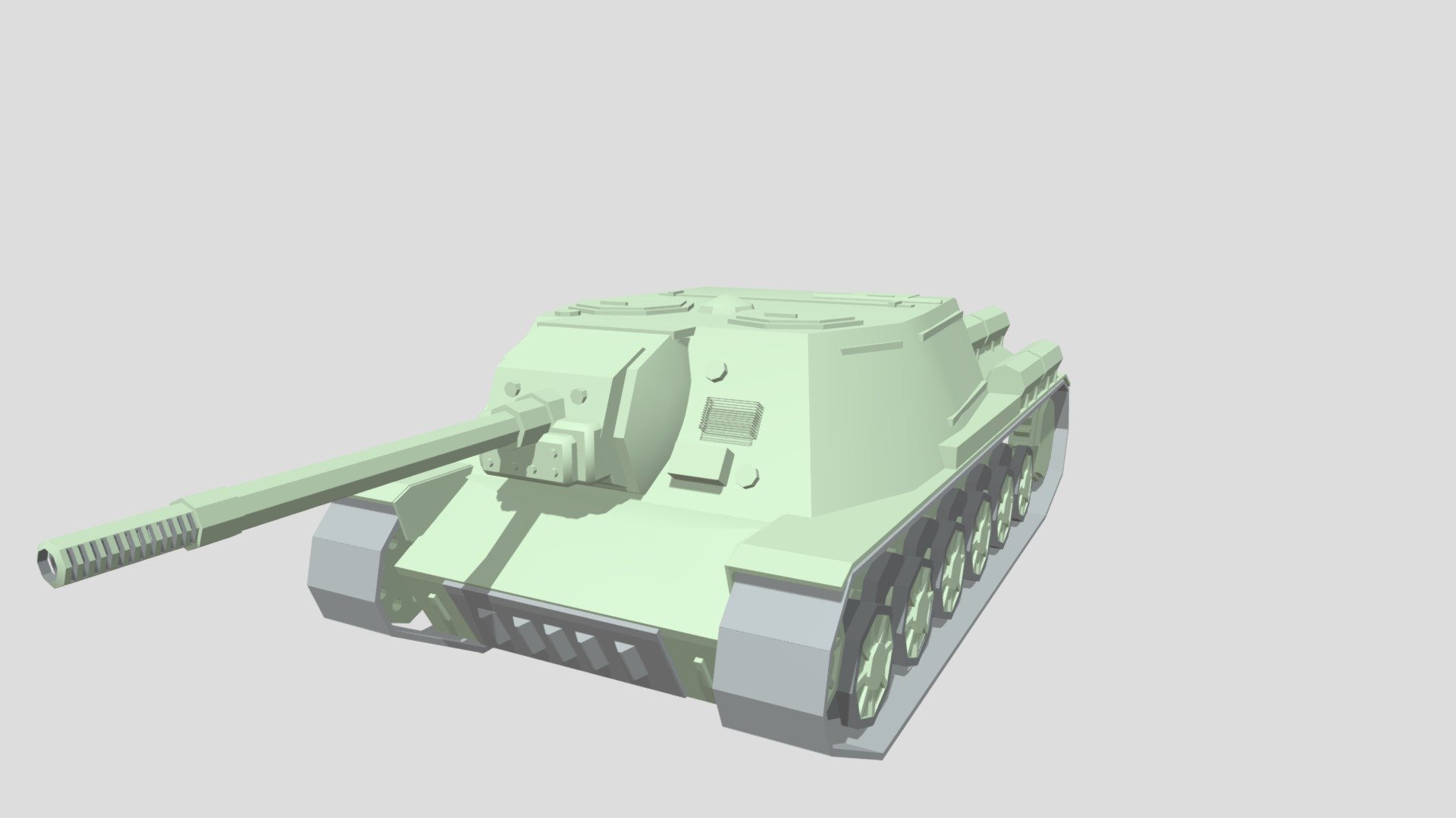 Low-poly SU-152 Soviet Tank