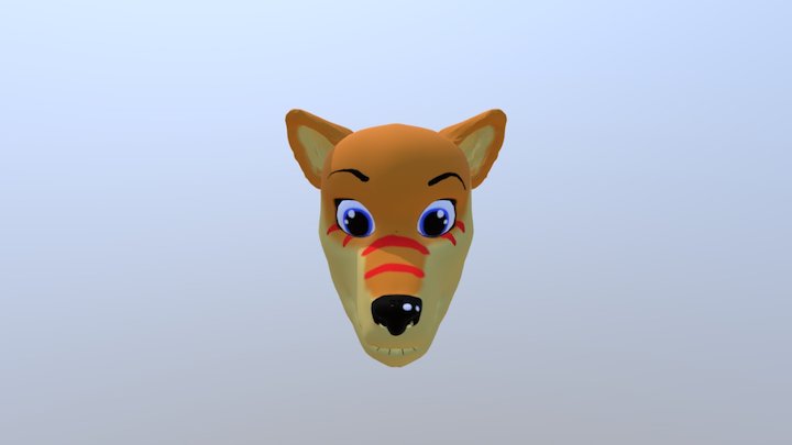 Kero the Wolf v1 Head (fanart) 3D Model