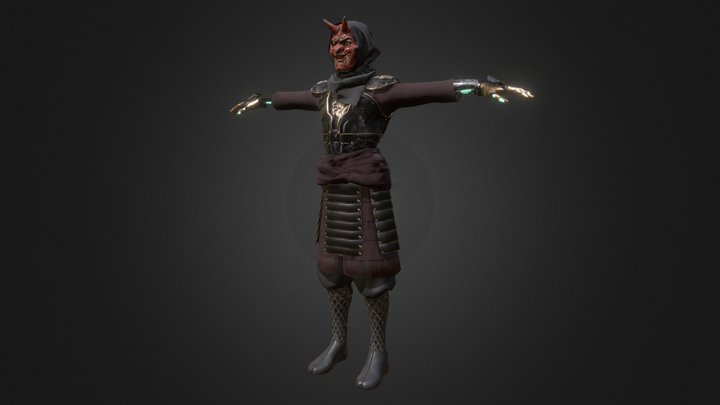 Samurai Cyborg 3D Model