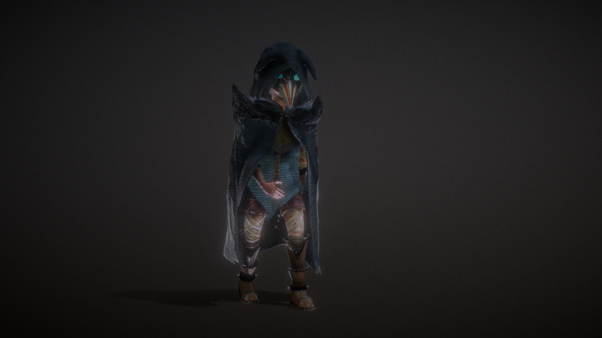 Hooded walk animation